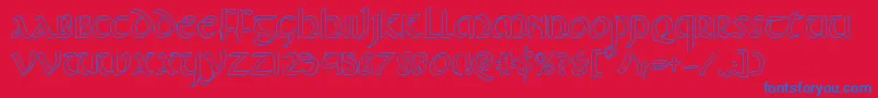 Foucaultout Font – Blue Fonts on Red Background