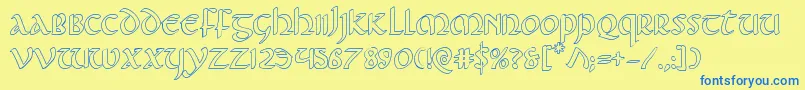 More about Foucaultout Font Foucaultout Font – Blue Fonts on Yellow Background
