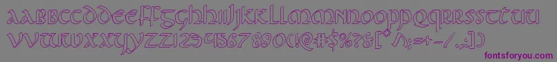 Foucaultout Font – Purple Fonts on Gray Background