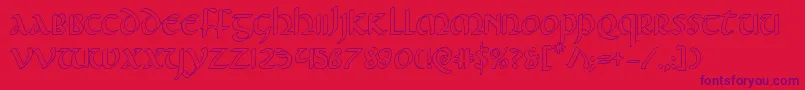 Foucaultout Font – Purple Fonts on Red Background