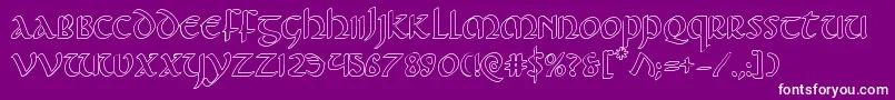 Foucaultout Font – White Fonts on Purple Background