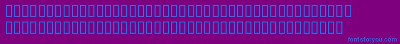NewburySildoulos-fontti – siniset fontit violetilla taustalla
