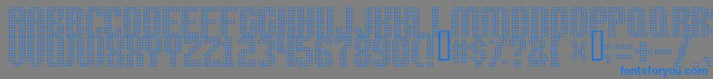 Fonte Highspeed – fontes azuis em um fundo cinza