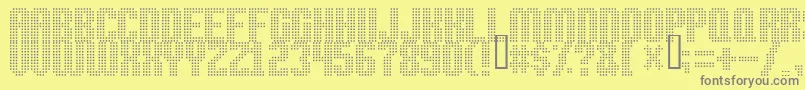 フォントHighspeed – 黄色の背景に灰色の文字