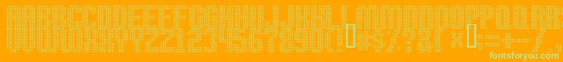 Highspeed Font – Green Fonts on Orange Background