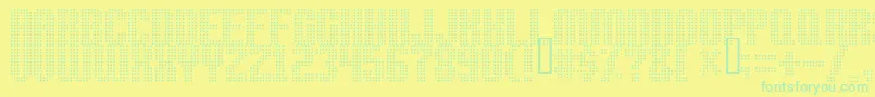 Highspeed Font – Green Fonts on Yellow Background