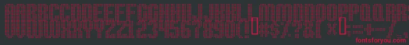 フォントHighspeed – 黒い背景に赤い文字