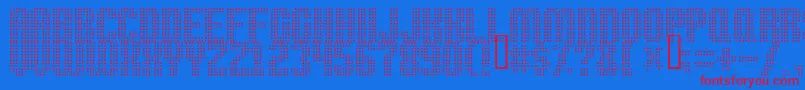 Highspeed Font – Red Fonts on Blue Background