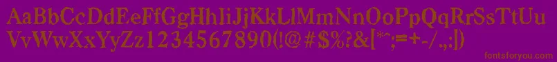 CasadrandomBold Font – Brown Fonts on Purple Background