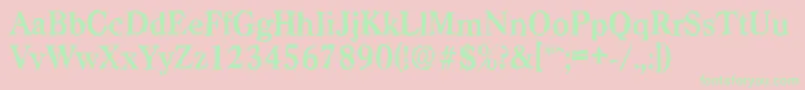 CasadrandomBold Font – Green Fonts on Pink Background