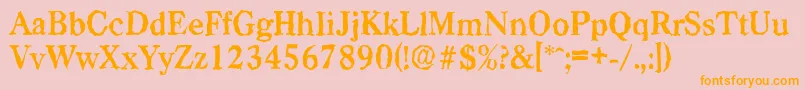CasadrandomBold Font – Orange Fonts on Pink Background