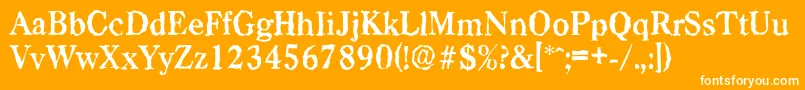 フォントCasadrandomBold – オレンジの背景に白い文字