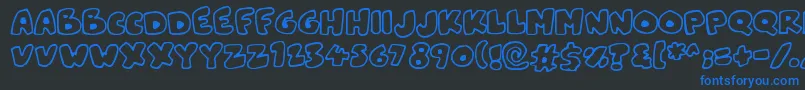 Snowblobs Font – Blue Fonts on Black Background