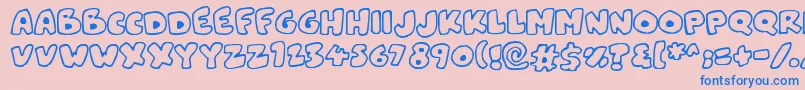 Snowblobs Font – Blue Fonts on Pink Background