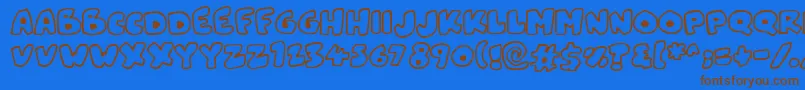 Snowblobs Font – Brown Fonts on Blue Background