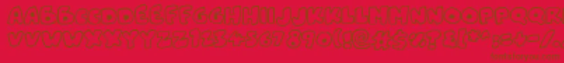 Snowblobs Font – Brown Fonts on Red Background