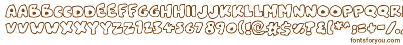 Шрифт Snowblobs – коричневые шрифты на белом фоне