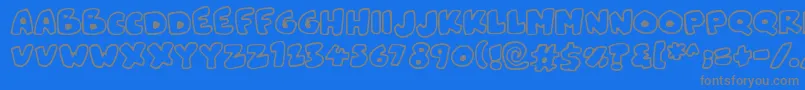 Snowblobs Font – Gray Fonts on Blue Background