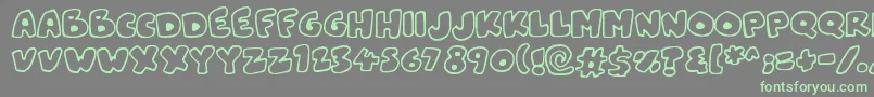 Snowblobs Font – Green Fonts on Gray Background