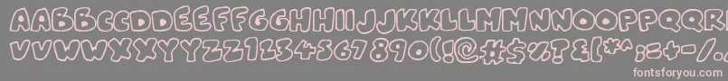 Snowblobs Font – Pink Fonts on Gray Background