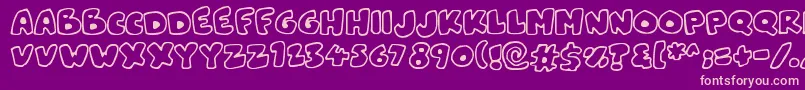 Snowblobs Font – Pink Fonts on Purple Background