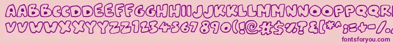 Snowblobs Font – Purple Fonts on Pink Background