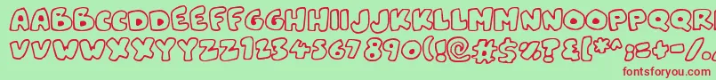 Snowblobs Font – Red Fonts on Green Background