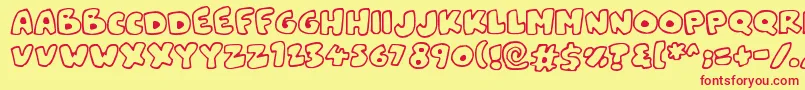 Snowblobs Font – Red Fonts on Yellow Background