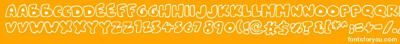 Snowblobs Font – White Fonts on Orange Background