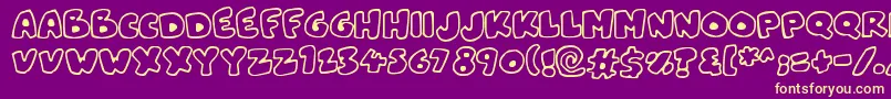 Snowblobs Font – Yellow Fonts on Purple Background