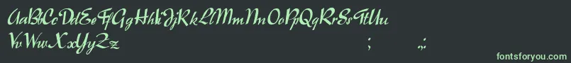 Raindrops Font – Green Fonts on Black Background