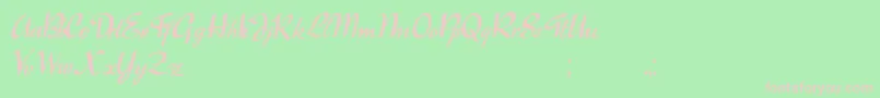 Raindrops Font – Pink Fonts on Green Background