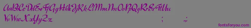 Raindrops Font – Purple Fonts on Gray Background