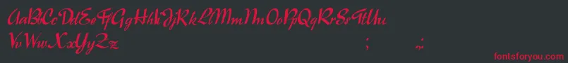 Raindrops Font – Red Fonts on Black Background