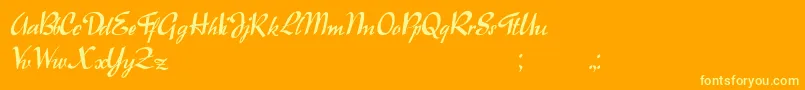 Raindrops Font – Yellow Fonts on Orange Background