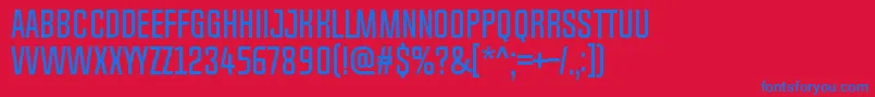 ChosenceRegular Font – Blue Fonts on Red Background