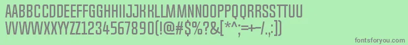 フォントChosenceRegular – 緑の背景に灰色の文字
