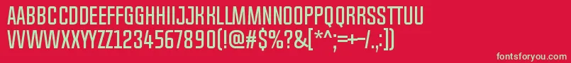 ChosenceRegular Font – Green Fonts on Red Background