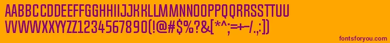 ChosenceRegular Font – Purple Fonts on Orange Background