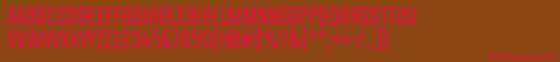 ChosenceRegular Font – Red Fonts on Brown Background