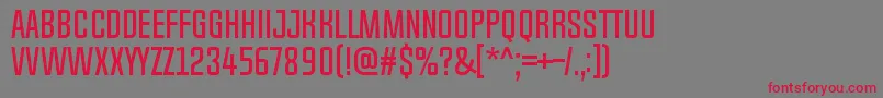 ChosenceRegular Font – Red Fonts on Gray Background
