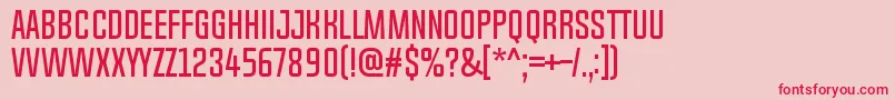 ChosenceRegular Font – Red Fonts on Pink Background