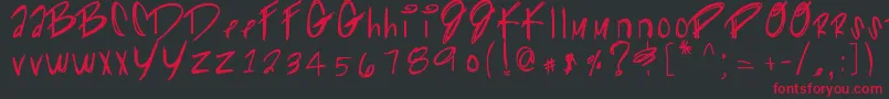 Gliiterkitty Font – Red Fonts on Black Background