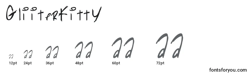 Größen der Schriftart Gliiterkitty