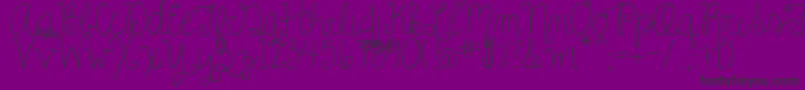 フォントRoseCharming – 紫の背景に黒い文字