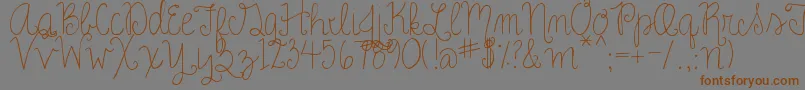 RoseCharming Font – Brown Fonts on Gray Background