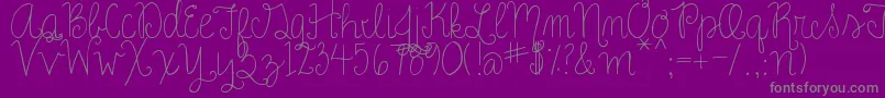 RoseCharming Font – Gray Fonts on Purple Background
