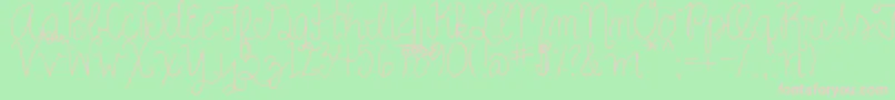 RoseCharming Font – Pink Fonts on Green Background