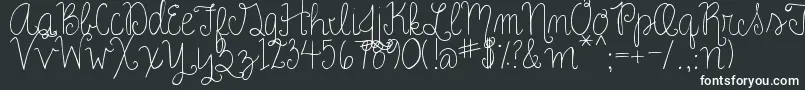 RoseCharming Font – White Fonts on Black Background