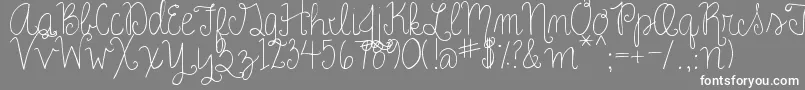 RoseCharming Font – White Fonts on Gray Background
